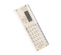 Portable Small Calculator, Multifunctional Digital Ruler Calculator, Cute Lightweight Desktop Calculators with Measuring Tool, Compact Student Study Accessory for School Office and Home Use