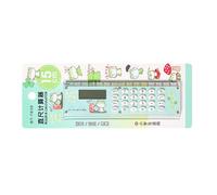 Portable Small Calculator, Multifunctional Digital Ruler Design, Wide Application, Cute Lightweight Desktop Device for School, Workplace, Student Use, Math Study, Daily Quick Calculations