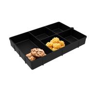 Portable Snack Tray - Silicone 5-Compartment Box, Snack Tray Organizer Serving Platter, For Cookie Chocolate Sandwich Candy Marshmallow Home Bar Camping Party Gathering Picnic