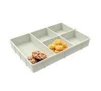 Portable Snack Tray - Silicone 5-Compartment Box, Snack Tray Organizer Serving Platter, For Cookie Chocolate Sandwich Candy Marshmallow Home Bar Camping Party Gathering Picnic