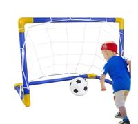 Portable soccer goal with target net and pump for backyard practice, accura