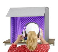 Portable Sound Booth Recording Equipment, Sound Isolation Room for Home Studio, Microphone Foam Booth Cube, Desktop Soundproof Cover, for Recording Studio Quality Audio