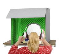Portable Sound Booth Recording Equipment, Sound Isolation Room for Home Studio, Microphone Foam Booth Cube, Desktop Soundproof Cover, for Recording Studio Quality Audio