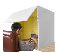 Portable Sound Recording Vocal Booth Box, Vocal Absorbing Shield, Desktop Soundproof Cover, Microphone Isolation Booth Cube, Isolation Shield for Home Office Studio, Blog, Vocal Use