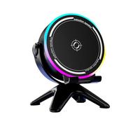 Portable Speaker, Induction Wireless Speaker, RGB Light Sound Box, 5W Compact Audio with Card Slot Stand for Indoor Outdoor Camping Home Office Travel
