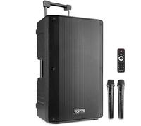 Portable speaker - Vonyx VSA700 - Trolley speaker met Bluetooth en 2 draadloze microfoons - 1000W