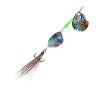Portable Spinner Baits, Sinking Casting Baits, 4.33x1.57in Realistic Sequin Design, Long Distance Performance, Fishing Lures Set for Bass, Salmon, Walleye, Catfish, Musky, Freshwater, Saltwater
