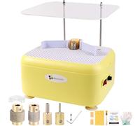 Portable Stained Glass Grinder Machine, Glass & Ceramic Grinding Tool Kit For DIY Craft，Mini Glass Grinder Machine (Yellow)