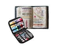 Portable Stickbuch - 8.07 Inches Leinenimitat Nähbuch | Kompaktes Handwerksset Anleitung - Vielseitiges Nadelbuchset Für Anfänger Und Bastler Zuhause, Reisen Und Kreative Geschenkideen