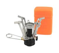 Portable stove, 1 fornello da campeggio portatile ultraleggero, fornello con valvola regolabile for zaino in spalla, escursionismo, alpinismo, campeggio,Outdoor camping(Black)