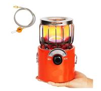 Portable stove, Stufa a gas portatile con tubo da 1 m, fornello da campeggio for esterni, fornello riscaldante for pesca sul ghiaccio, tenda da escursionismo,Outdoor camping(Orange 1m Air Tube)