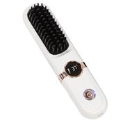 Portable Straightener Brush - 4-Level Wireless Hair Iron Comb, Rechargeable Styling Brush | Heat Straightening Comb, Cordless Hair Smoother | For Women Teens Home Bathroom Dormitory Salon Vacation Bu