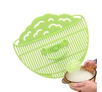 Portable Strainer - 5.12 Inch Mesh Colander | Multifunctional Pot Attachment, Smile Design Kitchen Gadget for Rice, Pasta, Vegetables and Food Washing Drenage