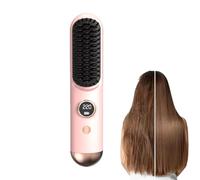 Portable Styling Brush, Cordless Hair Straightener Comb, 8.27x2x1.18 Inches Heating Tool with Fast Warmup, ABS Nylon Device, Beauty Gadget with Travel Design, Hair Straightening Tool for Home Salon