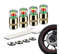 Portable Tire Pressure Caps, Smart 3 Color Indicator, Valve Stem Monitor with Visual Alert, Stem Cover with Resistance, Wheel Safety Accessory Easy Installation, Tire Pressure Monitoring
