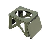 Portable Toilet Seat, Folding Camping Stool, Adult Potty Chair, Lightweight Outdoor Gear Bench, Compact Travel Accessory for Road Trip, Hiking, Beach, Car, Tent Use, Black/Green