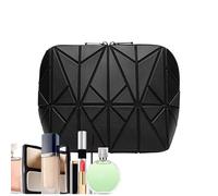 Portable Toiletry Bag, Foldable Makeup Pouch, Waterproof Easy Cleaning and Maintenance, Travel Cosmetic Storage Bag for Skin Care Hair Brush Vacation Cruise Train Trip Shower, 7.87x7.08x4.3 Inches