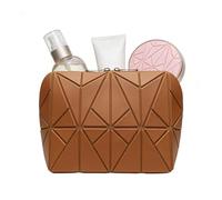 Portable Toiletry Bag, Foldable Makeup Pouch, Waterproof Easy Cleaning and Maintenance, Travel Cosmetic Storage Bag for Skin Care Hair Brush Vacation Cruise Train Trip Shower, 7.87x7.08x4.3 Inches