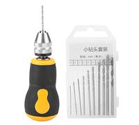 Portable Tool set piccolo trapano a mano e 10 pezzi drill bit 0.8 - 3.0 mm Precision pin Vise lavorazione del legno trapano a mano per il modello gioielli di noce ambra cera d'