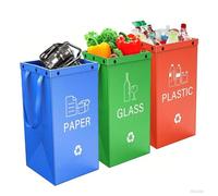 Portable Trash Can, Reusable Garbage Container Set, Mini Trash Bins With 3 Pieces 40ml Capacity, Compact Waste Bag Holder, For Bathroom, Closet, Dormitory, Pantry, Apartment, Laundry, Home, Under Cabi
