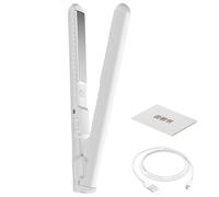 Portable Travel Hair Straightener, Cordless Curling Iron, USB Charging 2-in-1 Curling Wand & Flat Iron, Compact Hair Styling Tool for Women and Girls, Ideal for Travel and Home Use 17x2.2x2.2 cm