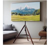 Portable TV Floor Bracket Stand, LCD TV Stand Tripod Mount with Shelf, for 32-75 inch TV, Adjustable Height, Up To 50kg