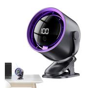 Portable USB Rechargeable Car Fan,1800mAh Car Clip Fan with Adjustable 100 Speeds, LED Display Screen, Compact Design for Home, Outdoor Use, 1.5 by 17 by 10cm Automotive Cooling Accessory for Summer