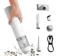 Portable Vacuum, Cordless Lightweight Cleaner, Fast Cleaning Air Duster with Multi Nozzles for Furniture, Camping, RV, Auto, Keyboard, Console, Home, Carpet, Pet Hair, 10.63x2.17 inches