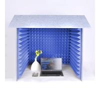 Portable Vocal Booth for Recording, Microphone Foam Booth Cube, Home Studio Booth, Sound Isolation Booth Room, Desktop Soundproof Cover, for Recording Studio Quality Audio