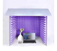 Portable Vocal Booth for Recording, Microphone Foam Booth Cube, Home Studio Booth, Sound Isolation Booth Room, Desktop Soundproof Cover, for Recording Studio Quality Audio