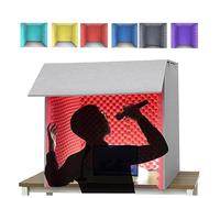 Portable Vocal Booth for Recording, Microphone Isolation Shield, Microphone Absorbent Foam Booth Cube, Desktop Soundproof Cover, Suitable for Studio, Blog, Vocal Use