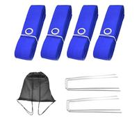 Portable Volleyball Court Lines, Sand Volleyball Boundary Markers, Polyester Adjustable Sports Field Marking Kit, Easy Setup Outdoor Accessories for Beach, Backyard, Park, and Professional Training