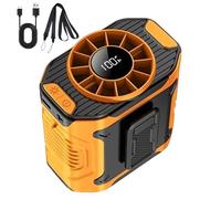 Portable Waist Fan, Personal Rechargeable Belt Fan with 100 Speed Settings, 3.82x3.7x2.72 Inches 5000mAh Strong Airflow Blower, Wearable Shirt Cooler for Traveling, Hiking, Work and Hot Weather Use