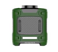 Portable Waist Fan, Rechargeable Clip-On Fan with LED Light, 5000mAh Battery Capacity, Quiet High-Speed Airflow, Ideal for Shirt, Traveling, Fitness, Gardening, Work, Orange/Green