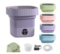 Portable Washing Machine, 11L Foldable Mini Washer with Spin Basket，Purple：11L
