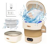 Portable Washing Machine, 16L 2.3kg Mini Washing Machine and Dryer Portable Washe with 3 Modes Deep Cleaning of Underwear, Baby Clothes, Socks, Lavadora Portatil Suitable for Apartments, Dorm, Camping