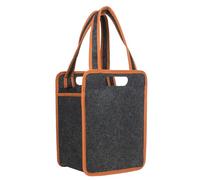 Portable Wine Carrier, Wine Organizer, Lightweight Structure Sturdy Handle Compact Fold Easy Cleaning, Bottle Bags for Barbecue, Camping, Travel, Picnic 9.5x7x13 Inches