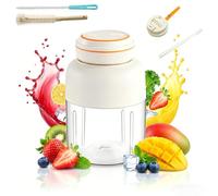 Portable Wireless Juicer Cup, 28/45 Oz Large Capacity Portable Blender for Shakes and Smoothies, 38-Blade Personal Juicer Bottles, USB Rechargeable Dual Lid Travel Cup (White,1300ML)