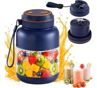 Portable Wireless Juicer Cup, Fresh Juice Portable Blender, Portable Electric Juicer Cup, Freshly Juiced in 40s, Multifunctional Blender Bottle Blue, 800ml)
