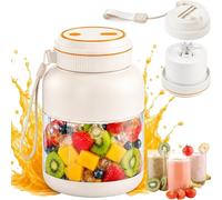Portable Wireless Juicer Cup, Fresh Juice Portable Blender, Portable Electric Juicer Cup, Freshly Juiced in 40s, Multifunctional Blender Bottle White, 1300ml)
