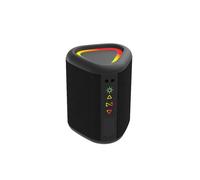 Portable Wireless Speaker, Stereo Sound, RGB Lighting, TWS Pairing, Waterproof Design for Outdoor Use.