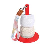 Portable Yarn Spinner Crocheting Yarn Holder Knitting Thread Spooler Wand | Lightweight Wood Spindle Strap | Knitting Sewing Crafting Embroidery, Smooth Rotating Skein Roller Hand Held Thread Dispenser