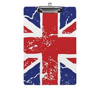 Portablocco con bandiera britannica, formato A4, divertente, estetico, da lavoro, per studiare, lettera, standard, 12,5×8,5 in faesite, per aula scolastica, bambini, scrittura, disegno