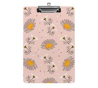 Portablocco con bellissimi fiori a forma di margherita, formato A4, divertente, estetico, da lavoro, per studiare, lettera, standard, 12,5×8,5 in faesite, per l'aula scolastica, per bambini, che scri