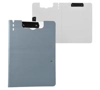 Portablocco con cartella grigio ardesia chiaro A4 portablocco con raccoglitore orizzontale e verticale doppie clip infermieristica lavagna con coperchio