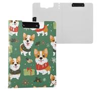 Portablocco con cartellina verde arca giocosi cuccioli di Natale A4 Appunti Clipfolio doppia clip in metallo portapenne scuola clip board con copertina rigida