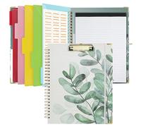 Portablocco con contenitore e blocco note ricaricabile per lettere da 21,6 x 27,9 cm, graziosa lavagna a clip con 5 cartelle extra con linguette e conservazione, forniture per scuola infermieristica e