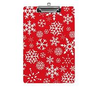 Portablocco con fiocchi di neve di Natale, formato A4, divertente, estetico, da lavoro, per studiare, lettera, standard, 12,5×8,5 in faesite, per l'aula scolastica, per bambini, che scrivono disegni