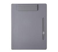 Portablocco Fermaglio for scrittura in pelle A4, cartella aziendale, libro dati, fermaglio for menu for ufficio, for contratto, for spartito musicale(GRAY)