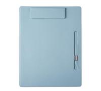 Portablocco Fermaglio for scrittura in pelle A4, cartella aziendale, libro dati, fermaglio for menu for ufficio, for contratto, for spartito musicale(Blue)
